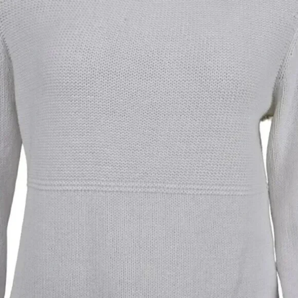 J Jill Turtleneck Knit  Sweater White Long Sleeve Size Medium - Picture 3 of 12